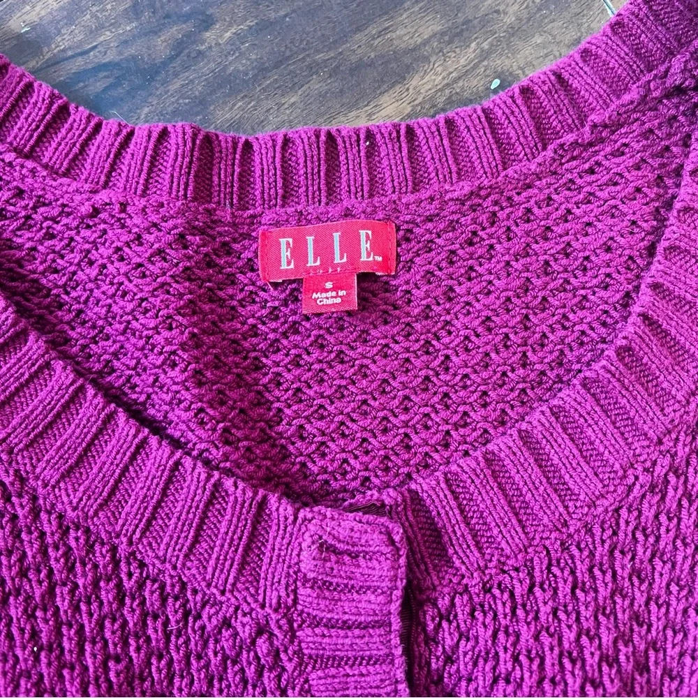 Elle Fuchsia Knit Sweater - Picture 4 of 4